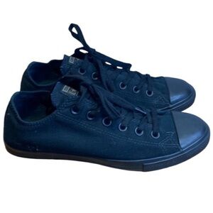 Converse Chuck Taylor’s Low Rise Classic Black Canvas Sneakers Shoes Size 8.5